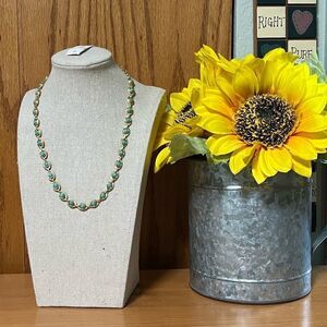 NWT Lucky Brand Elegant Turquoise and Gold Necklace #LBNK2